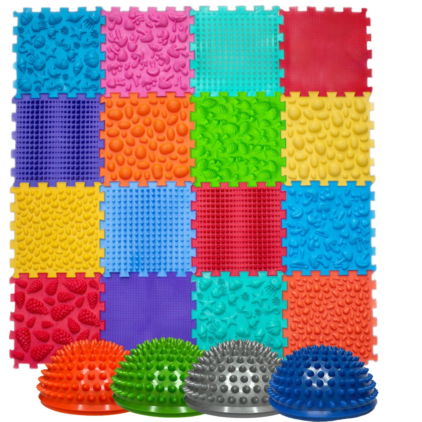 TipTop™ massage sensory set from puzzles and hemispheres