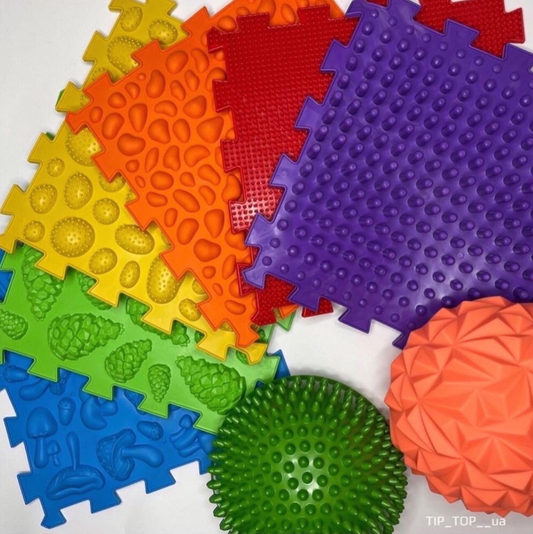 TipTop™ massage sensory set from puzzles and hemispheres